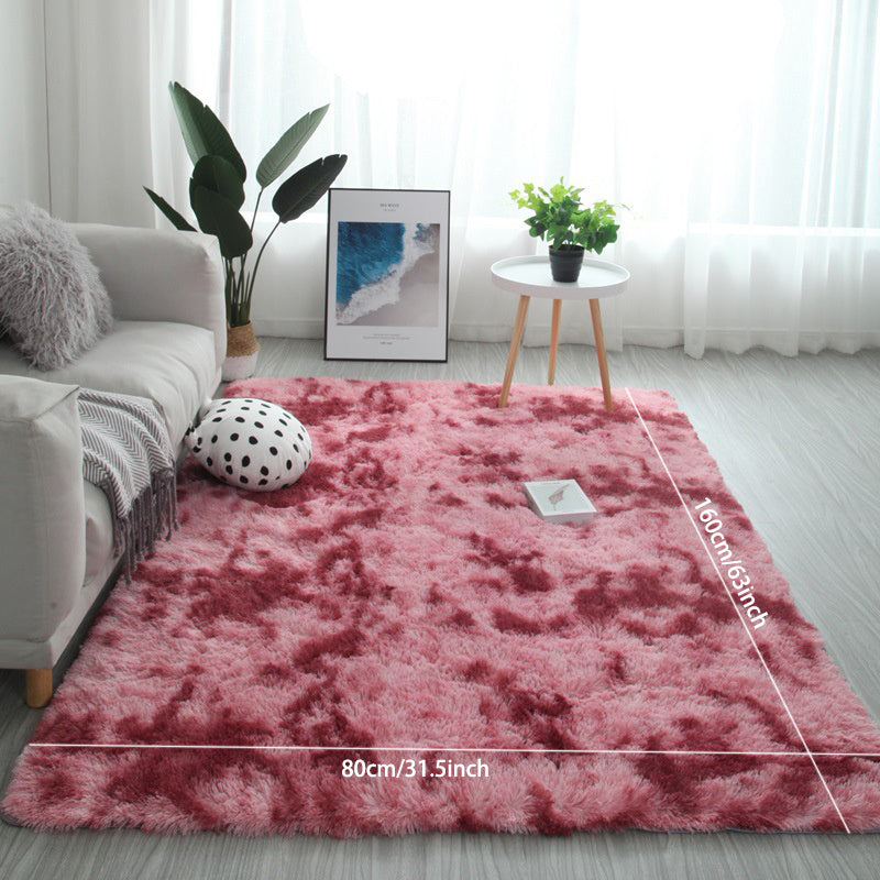 1pc Plush Tie-Dye Rug, Soft Plush Living Room Rug, Shaggy Area Rug Bedroom Living Room, Home Decor