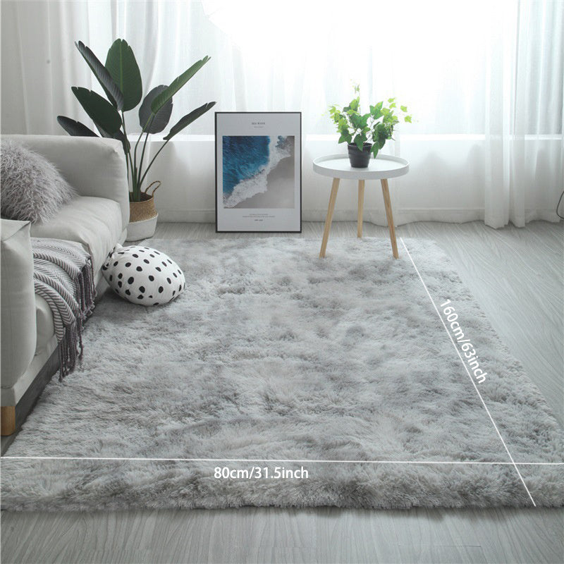 1pc Plush Tie-Dye Rug, Soft Plush Living Room Rug, Shaggy Area Rug Bedroom Living Room, Home Decor