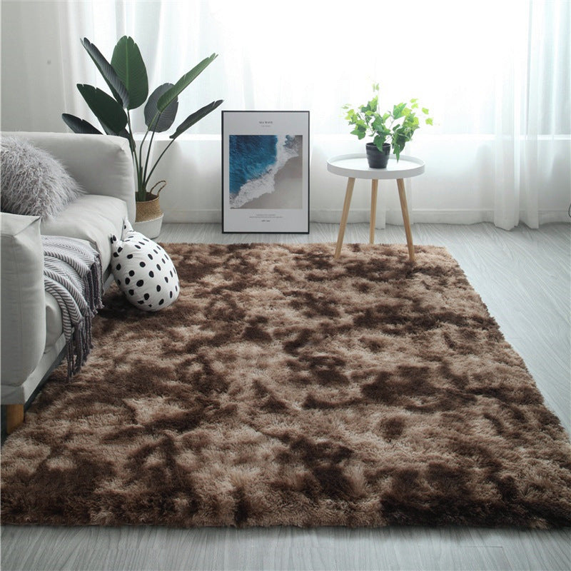 1pc Plush Tie-Dye Rug, Soft Plush Living Room Rug, Shaggy Area Rug Bedroom Living Room, Home Decor