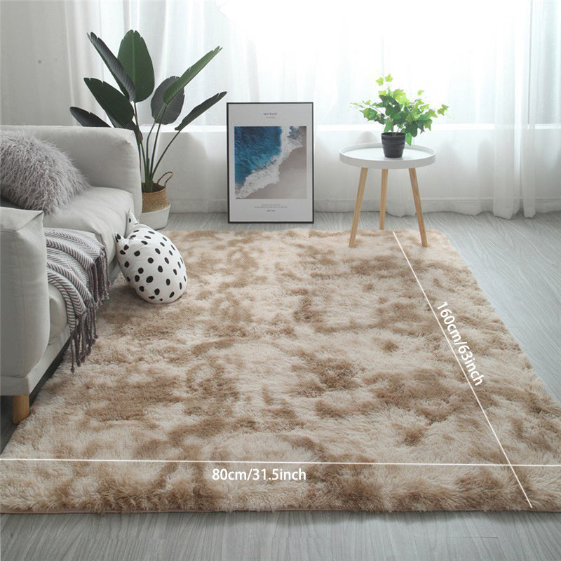 1pc Plush Tie-Dye Rug, Soft Plush Living Room Rug, Shaggy Area Rug Bedroom Living Room, Home Decor