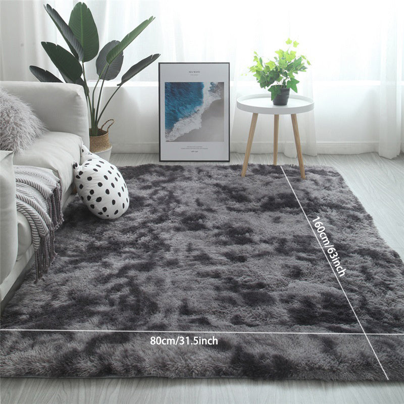 1pc Plush Tie-Dye Rug, Soft Plush Living Room Rug, Shaggy Area Rug Bedroom Living Room, Home Decor