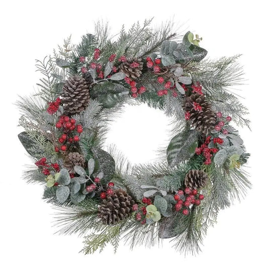 24inch Christmas Garland Wreath for Door