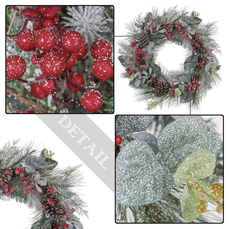 24inch Christmas Garland Wreath for Door