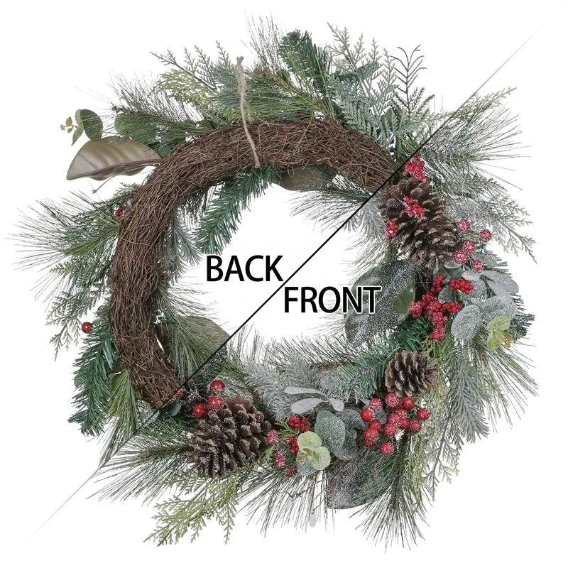 24inch Christmas Garland Wreath for Door