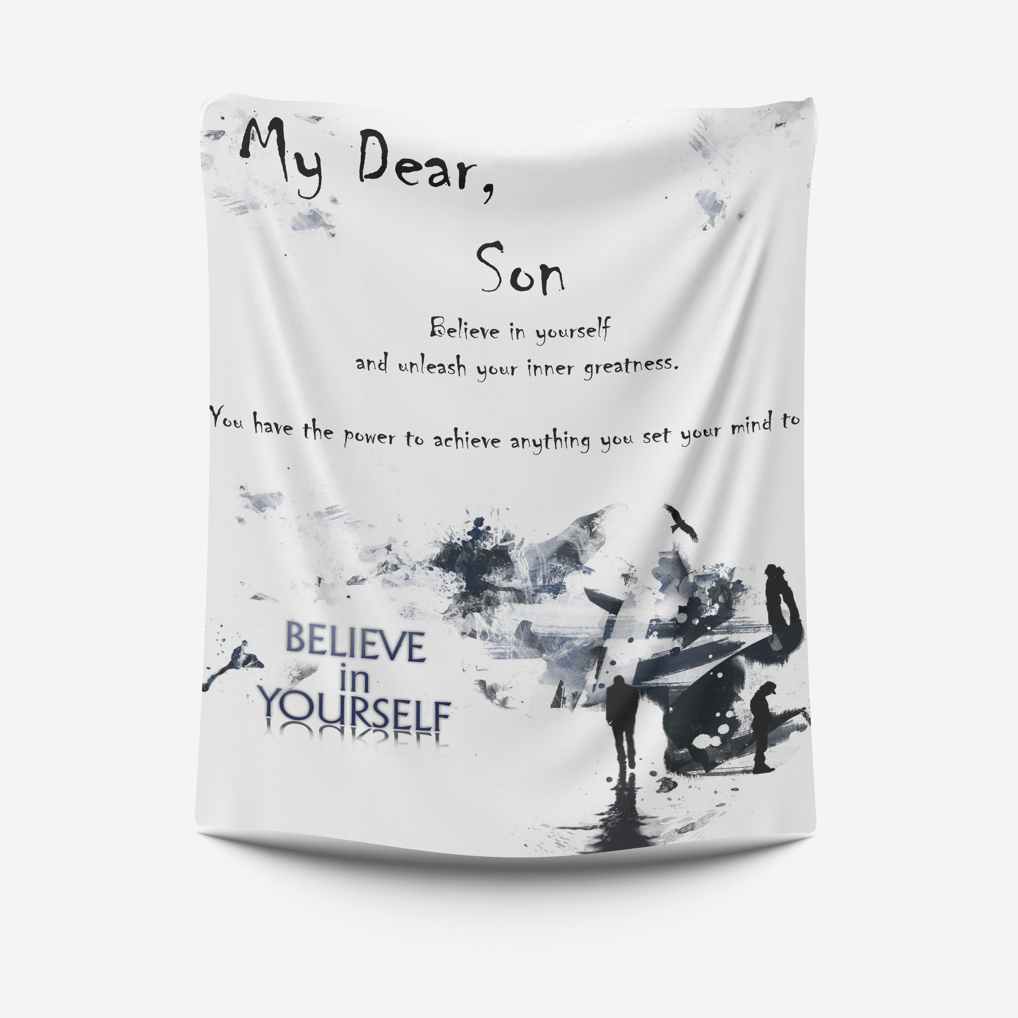 BELIEVE IN YOURSELF , Blanket is Design by Seerat.