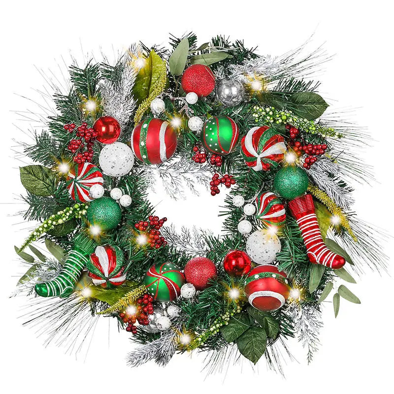 Artificial Christmas Wreath Pinecones Ornament