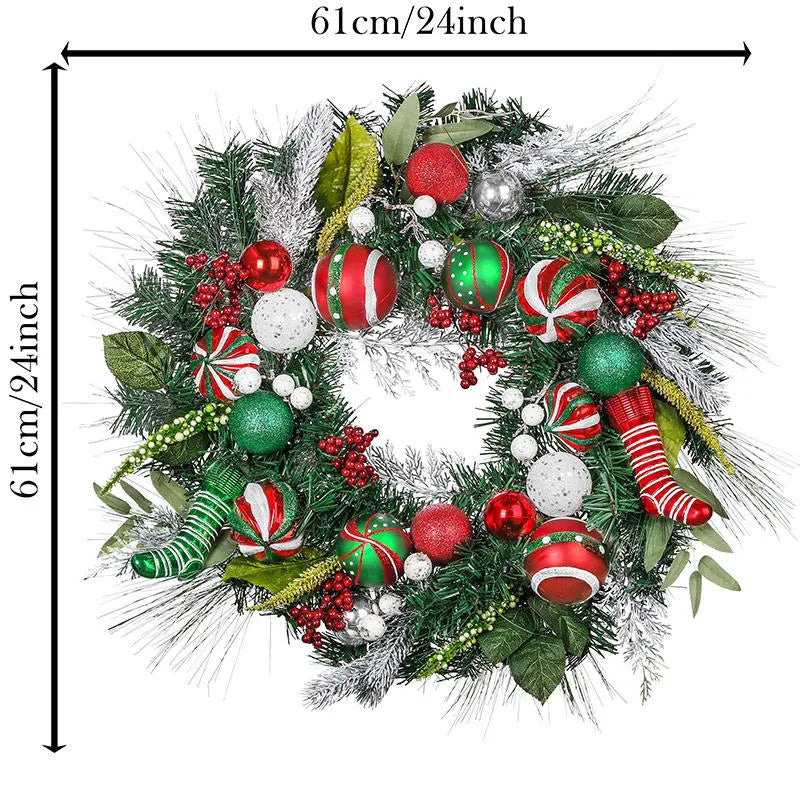 Artificial Christmas Wreath Pinecones Ornament