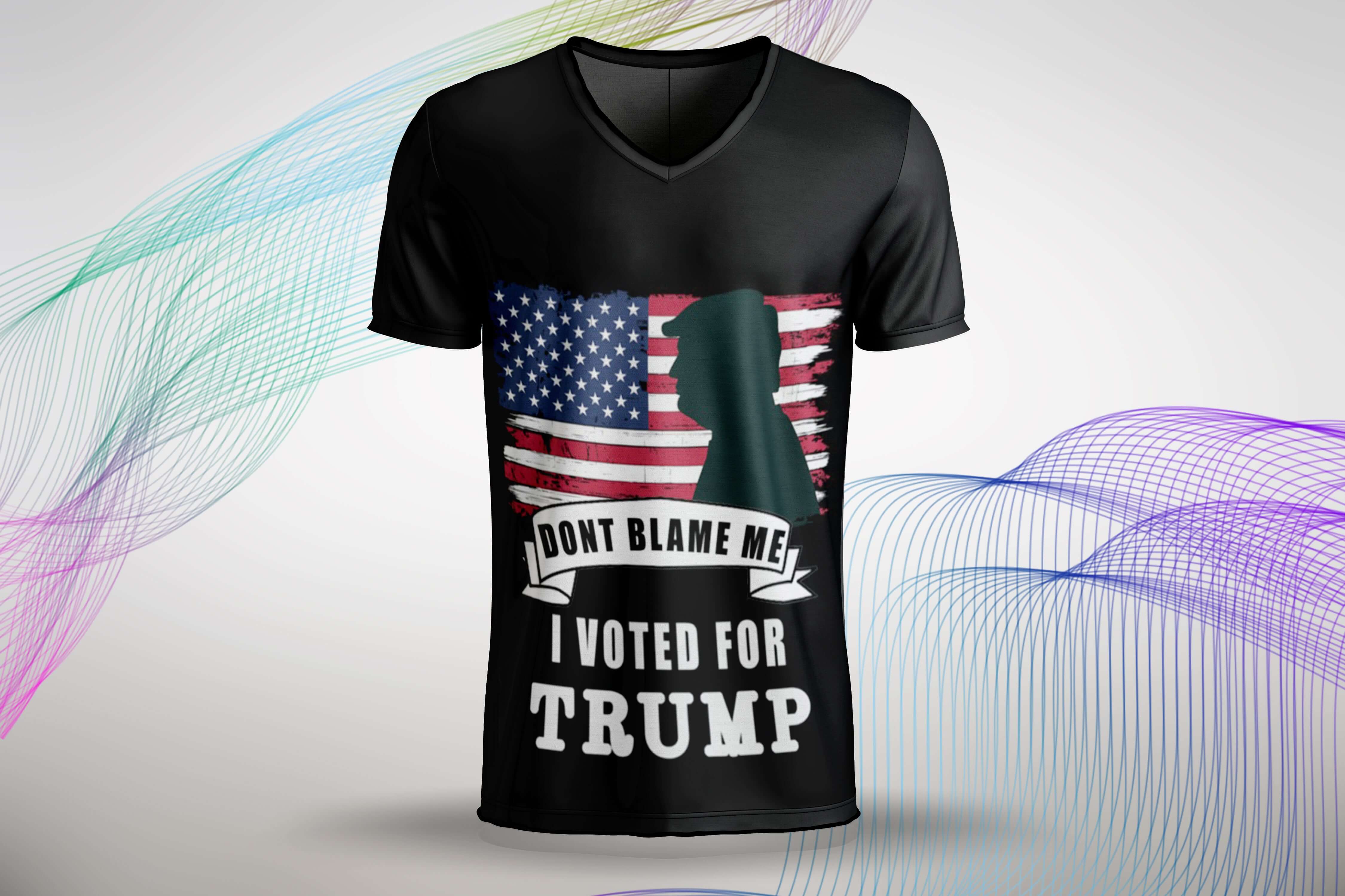 I Vote for Trump Black T-shirt