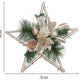 Champagne Star Shape Natural Pine Cone Christmas Hanging Ornament