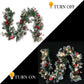 Christmas Ball Berry Decorated LED Pre Lit Artificial Garland