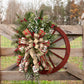 Christmas Decoration Door Hanging Wooden Wheel Wheel Wreath