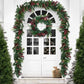 Christmas Door Stair Decor Star Pattern Twigs Pinecone Natural Garland