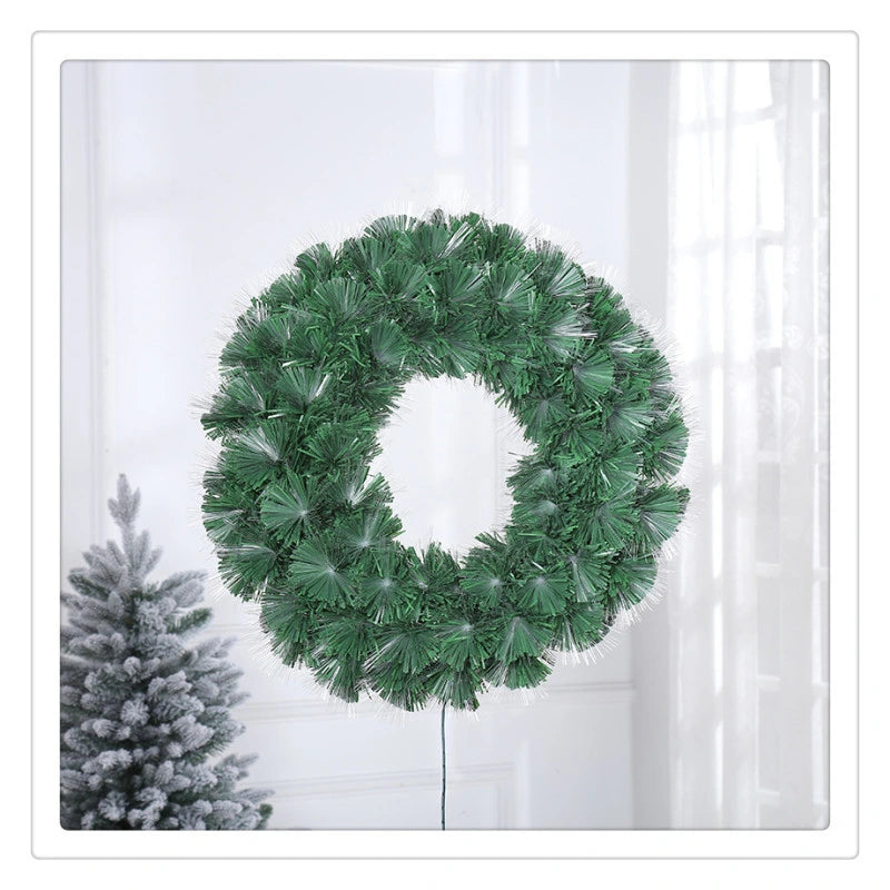 Christmas Fiber Optic Garland Warm White Seven-Color LED Mall Window Decoration