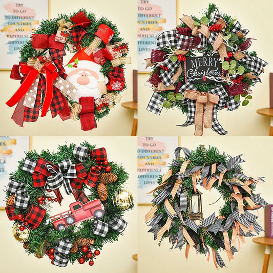 Christmas Wreath Decorations Door Hanging Wreath Customization