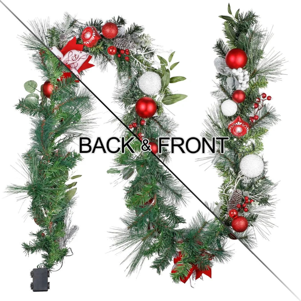 Valery Madelyn Pre-Lit Christmas Garland with Lights