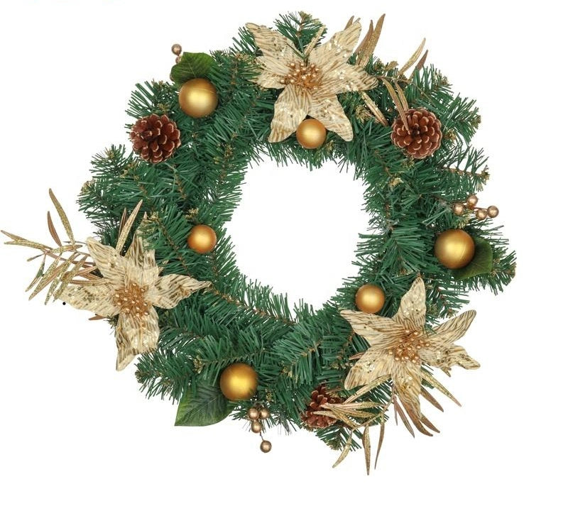 Cute Decorated Christmas Wreath for Hotel Door Hanging Decoration
