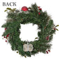 Red Silver Theme Luxury Christmas Wreath with LED Lights