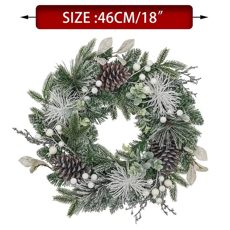 Large 18 Inch Christmas Tree Wreaths Plastic Balls Decorative