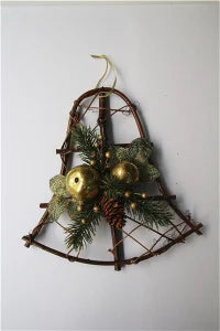 Small Bell Shape Christmas Wreath Wall Door Window Hanging Decorations