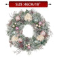 Pink Green Lighted Christmas Wreath Window Decorations