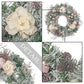 Pink Green Lighted Christmas Wreath Window Decorations