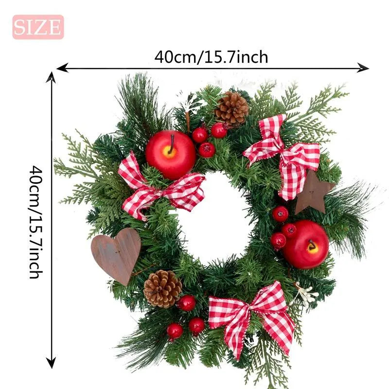 Vineyard Pinecone Apple Berry Traditional Christmas Wreaths