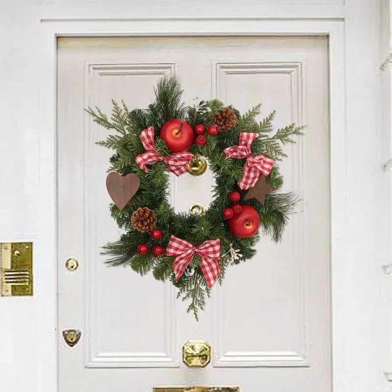 Vineyard Pinecone Apple Berry Traditional Christmas Wreaths