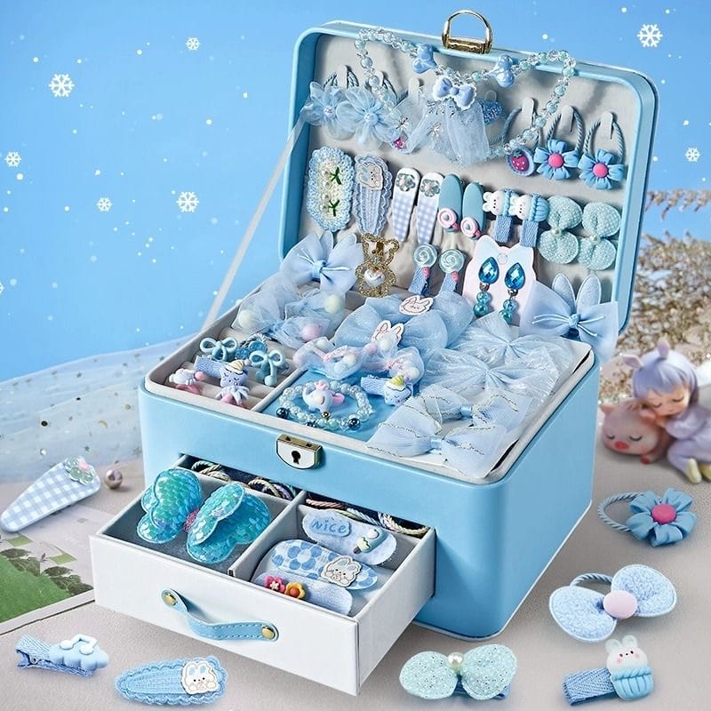 Enchanting Blue Jewellery Box for Baby Girls