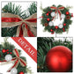 Wicker Rattan DIY Plastic Artificial Flower Christmas Wreaths with Candle