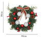 Wicker Rattan DIY Plastic Artificial Flower Christmas Wreaths with Candle