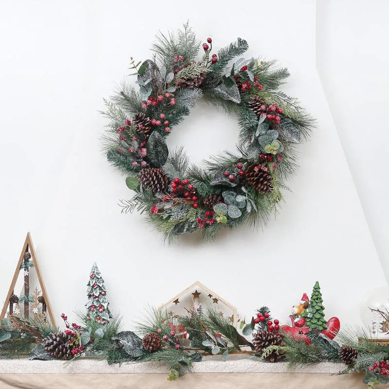 Xmas Decoration Wholesale Luxury Large LED Light Wreaths