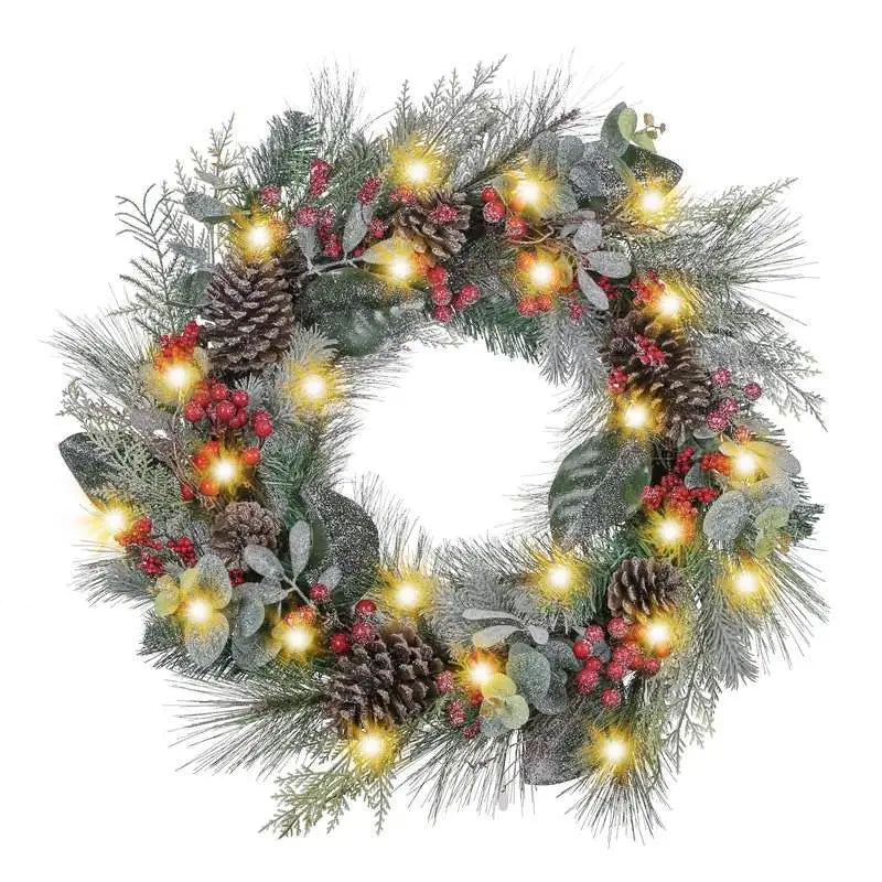 Xmas Decoration Wholesale Luxury Large LED Light Wreaths