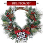 Xmas Flower Garland Ornaments LED Light Gifts