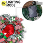Big Size Delightful Elf Red Green White Lighted Christmas Wreath