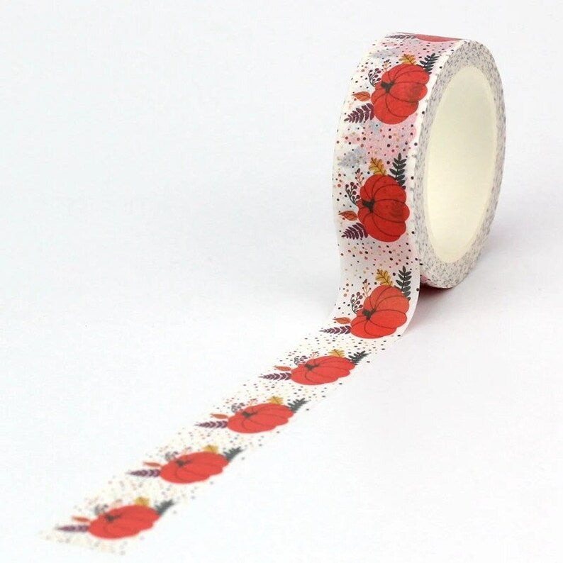 New Release: Plump Pumpkins With Fall Leaves, Washi Tape Samples And Rolls