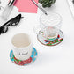 Christmas 6 PCS Diamond Painting Coasters Kits, DIY Snowman Diamond Art Coaster Kits with Holder, Diamond Dot Coasters Gifts for Adults