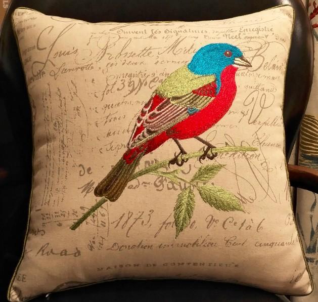 Pillows for Farmhouse, Living Room Throw Pillows, Decorative Sofa Pillows, Bird Throw Pillows, Embroidery Throw Pillows, Rustic Pillows for Couch