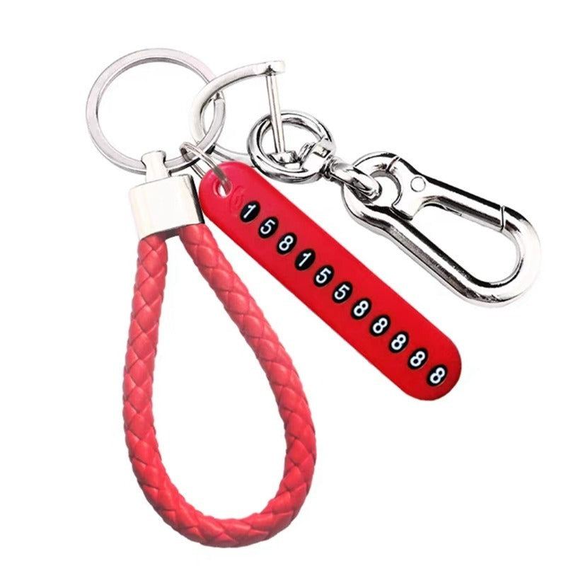 Anti-Lost Keychain Pendant With Phone Number Strip