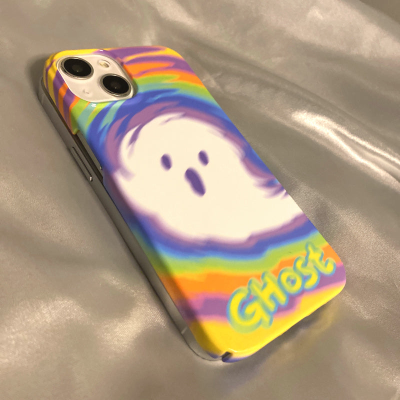 Feline Rainbow White Ghost Phone Case