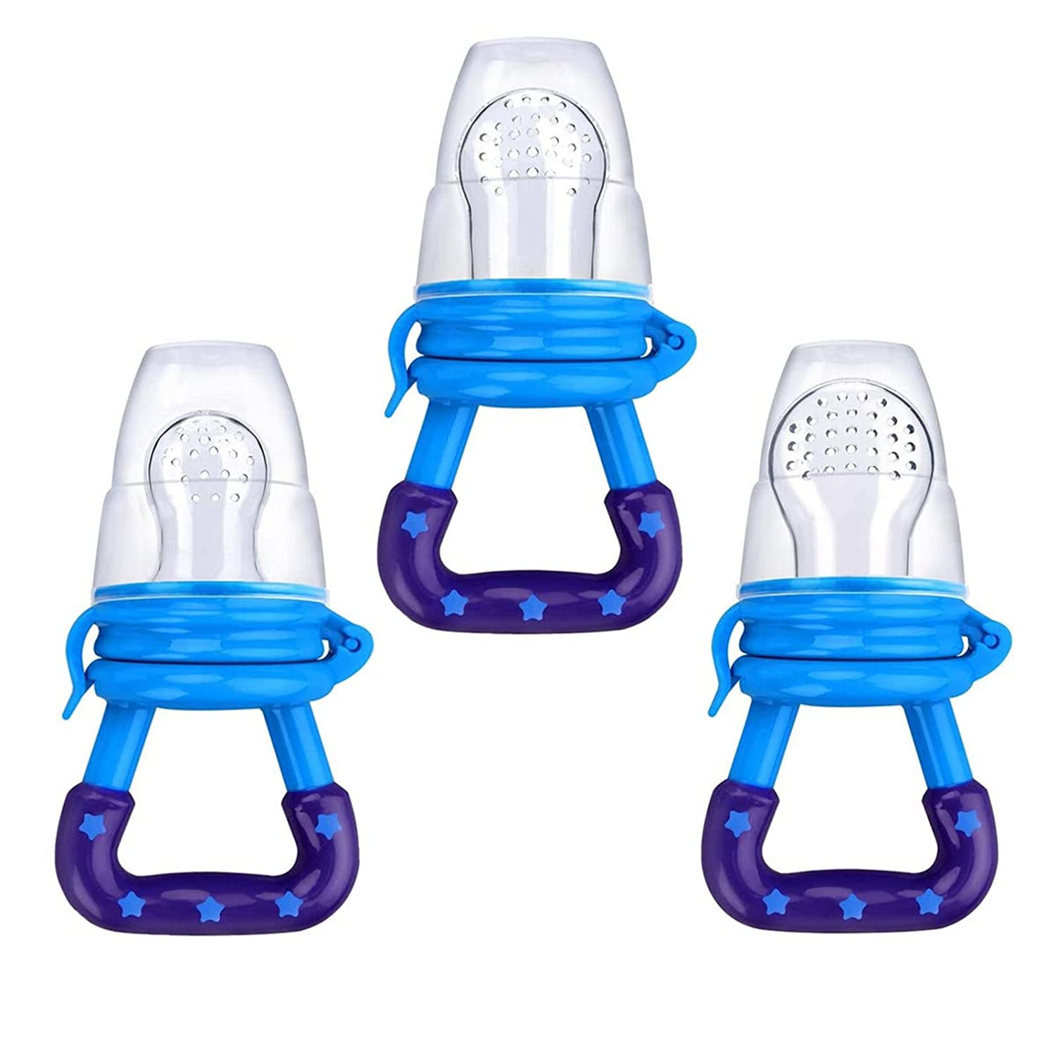 3pcs/pack Baby Pacifier, Silicone Fruit And Vegetable Feeder