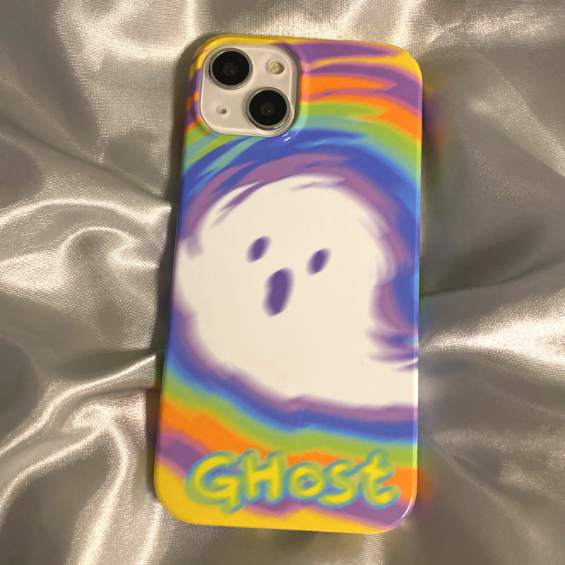 Feline Rainbow White Ghost Phone Case