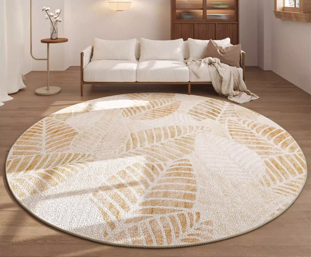 Contemporary Round Rugs for Dining Room, Round Carpets under Coffee Table, Modern Area Rugs for Bedroom, Circular Modern Rugs for Living Room