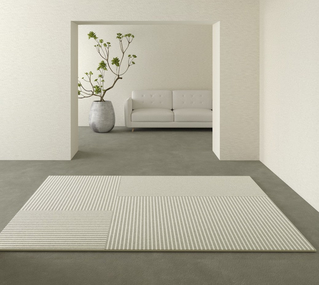 Simple Grey Geometric Modern Rugs, Living Room Modern Rugs, Abstract Modern Rugs for Dining Room, Abstract Modern Rugs for Bedroom