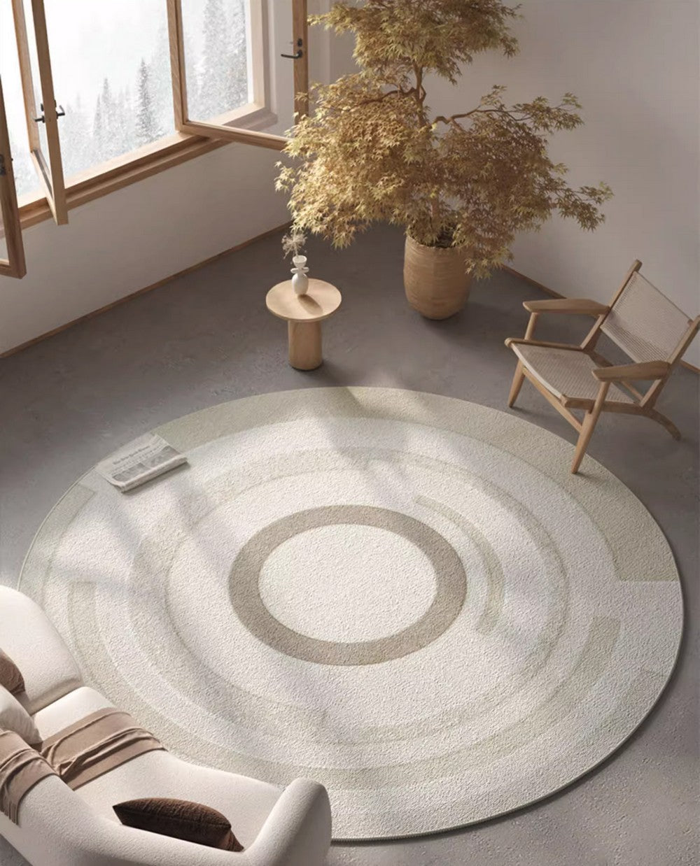 Contemporary Modern Rug Ideas for Living Room, Circular Modern Rugs for Bedroom, Abstract Contemporary Round Rugs for Dining Room