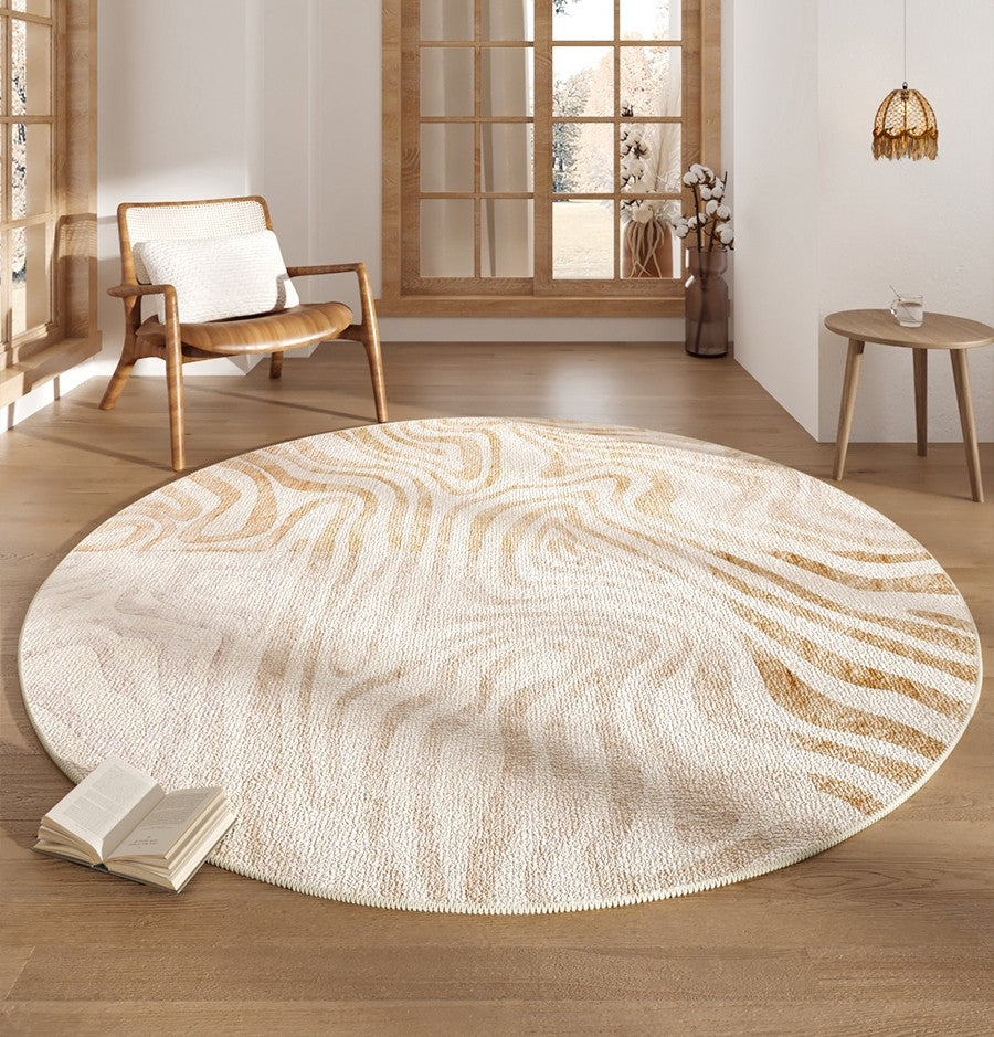 Simple Modern Area Rugs for Bedroom, Round Carpets under Coffee Table, Circular Modern Rugs for Living Room, Contemporary Round Rugs for Dining Room