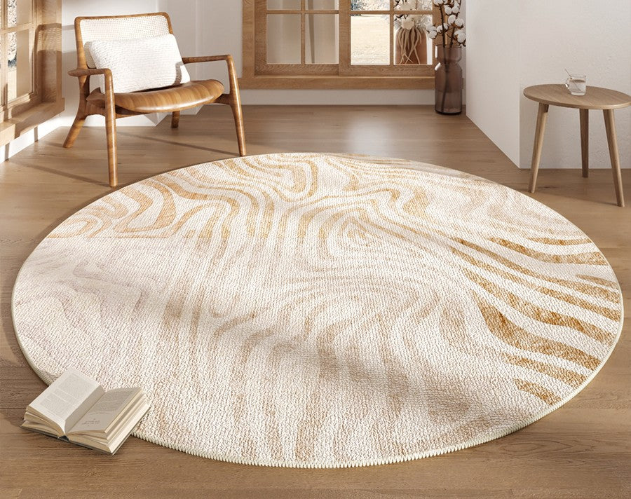 Simple Modern Area Rugs for Bedroom, Round Carpets under Coffee Table, Circular Modern Rugs for Living Room, Contemporary Round Rugs for Dining Room