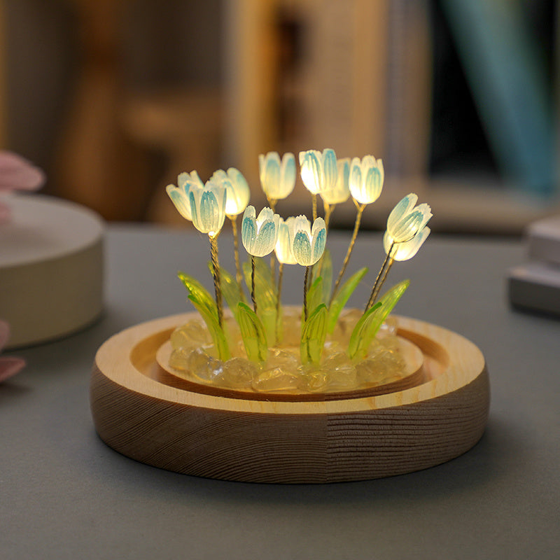 Tulip night light - handmade for room and bedroom decoration