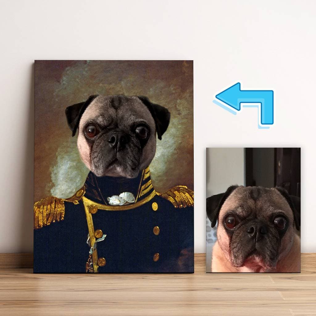 Admiral Dog Portrait Custom Pet Royalty Paintings