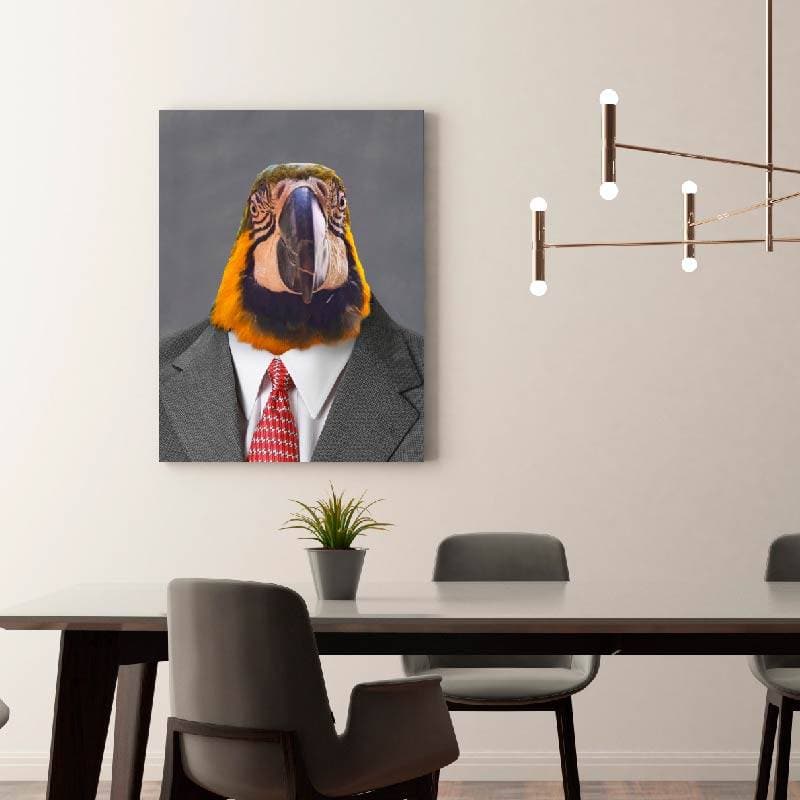 Pet In Suit Painting Custom Dog Cat Suit Portrait