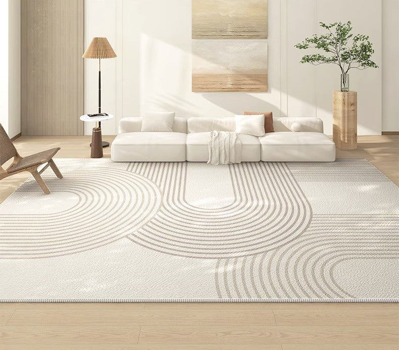 Contemporary Abstract Modern Rugs in Bedroom, Modern Floor Carpets for Dining Room, Dining Room Modern Rugs, Modern Living Room Rug Placement Ideas